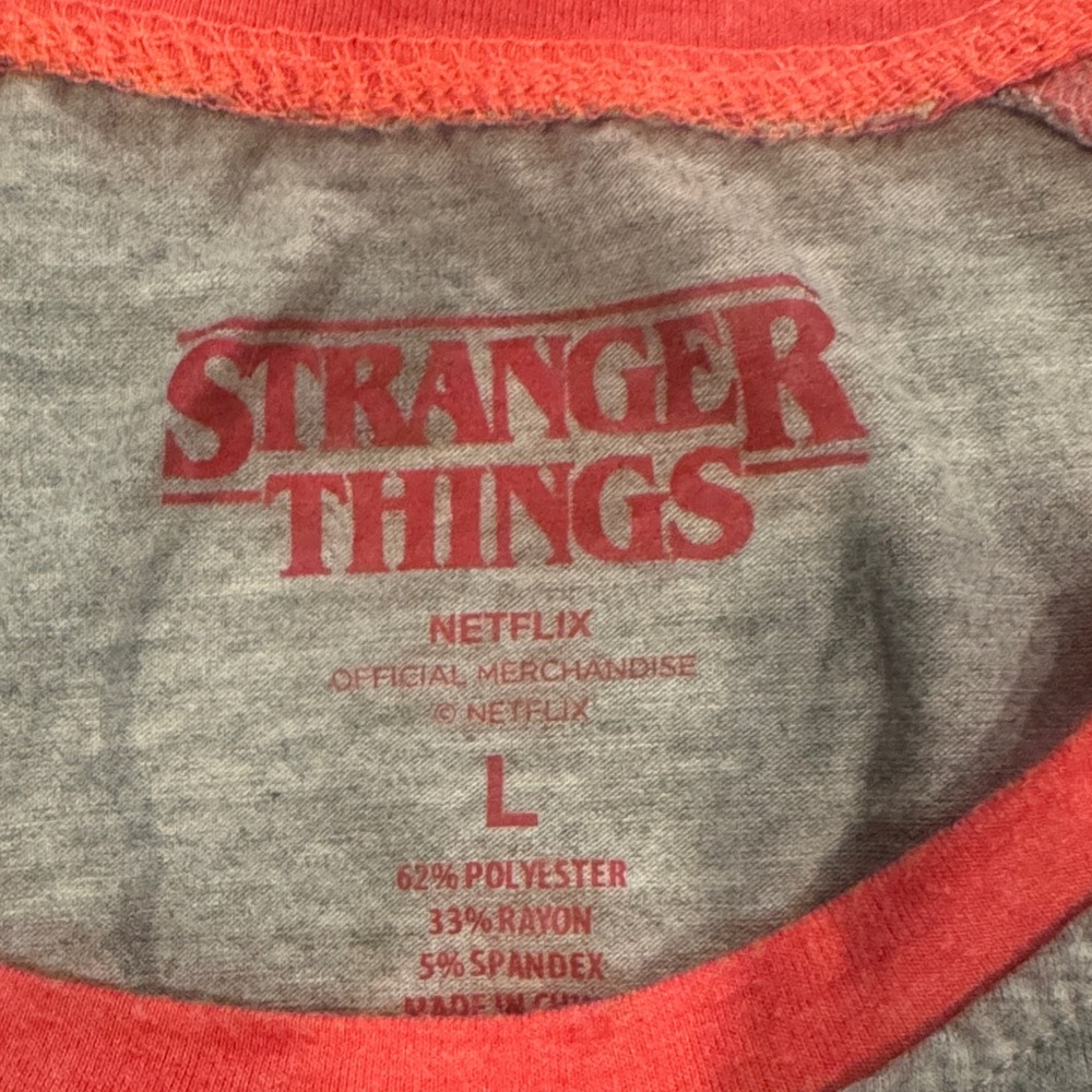 Netflix Stranger Things Red and Gray Tee